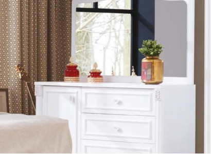 Konsolen Tisch Kommode mit Spiegel Luxus Klasse Möbel Stil Modern Massivholz Neu