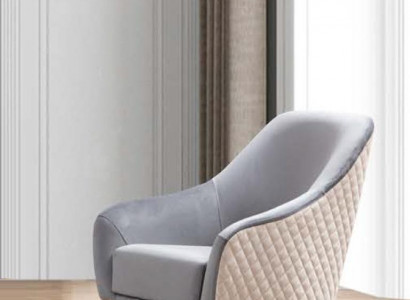 Design Sessel Polster Textil Modern Wohnzimmer Luxus Holz Möbel Drehstuhl Neu