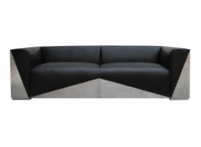 Design Luxus Echtleder Sofa Couch Ledersofa Couchen Polster Möbel Dreisitzer Neu