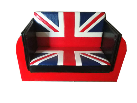 Retro Union Jack Sofa Car Furniture Garage Auto Sofa Couch Polster Zweisitzer