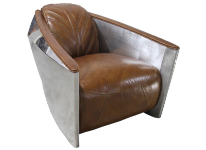 Ledersessel Flugzeug Aviator Sessel Loungesessel Cocktailsessel vintage