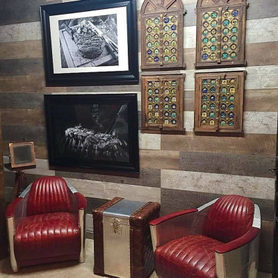 Aircraft Vintage Ledersessel Rot Echtleder Retro Sessel Design Clubsessel