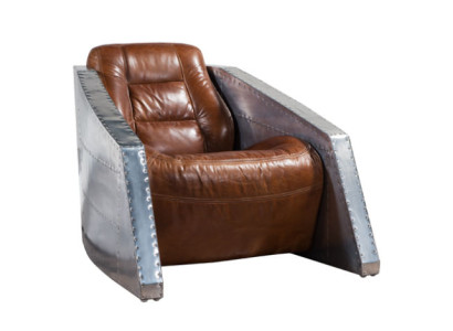 Ledersessel Flugzeug Design Clubsessel Leder Sessel Aviator Vintage