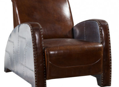 Cocktailsessel Leder Vintage Ledersessel Sessel Aviator Lounge Club Möbel Sofa