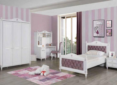 Jugendzimmer Bett Nachttisch Kleiderschrank Schreibtisch Schlafzimmer 4tlg Set