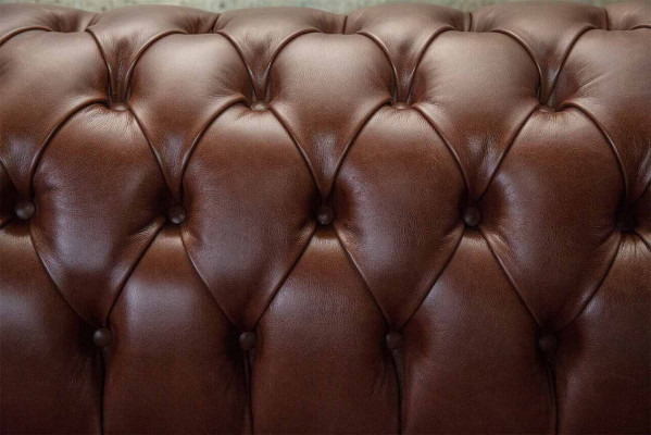 Chesterfield Sofa Dreisitzer Vintage Couches big xxl Braun Textil Leder