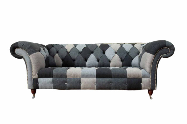 Modern Sofa 3 Sitzer Chesterfield Dreisitzer Wohnzimmer Sofas Luxus Couch Stil