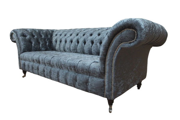 Design Sofa 3 Sitzer Couch Polster Sofas Stoff Wohnzimmer Textil Couchen