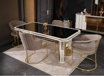 Esstisch Esszimmertisch Essecke Tisch Holztisch Weiß Esszimmer Holz