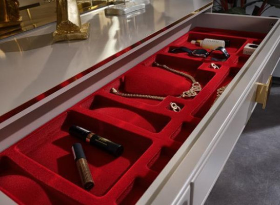 Garnitur Schminktisch Frisiertisch Schminkkonsole Konsolentisch Beige