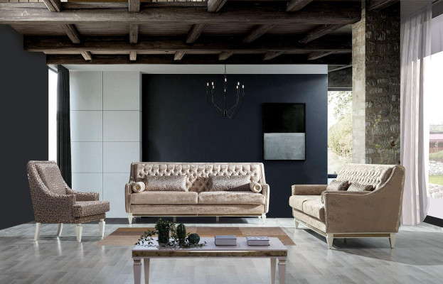 Brauner Wohnzimmer Polstersessel Designer Hotel Einsitzer Lounge Möbel