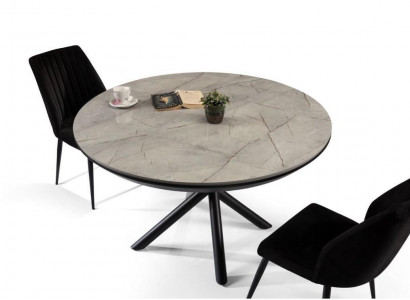 Esszimmertisch Ausziehbarer Esstisch Rund Küchentisch Holz Grau Neu