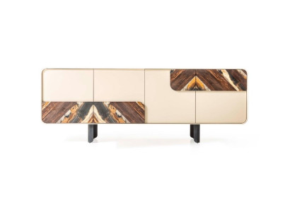 Anrichte Sideboard Kommode Beige Holz Modern Möbel Schrank Design