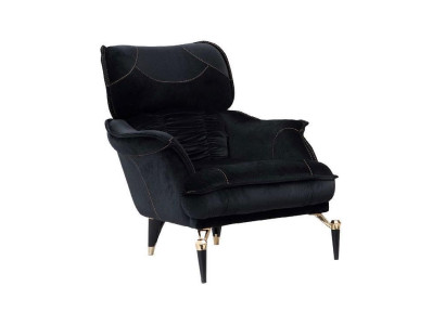 Perfekt weich Sessel für Wohnzimmer schwarz Farbe neu Luxus Möbel Textil