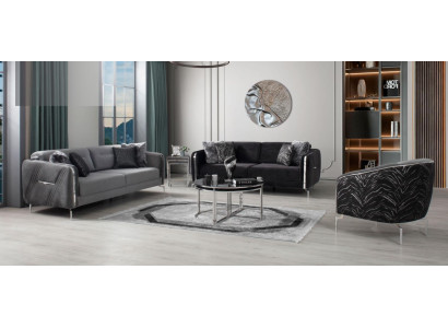 Modern Sofa Set 3 tlg Wohnzimmer Luxus Sofagarnitur 3+3+1 Sitzer Möbel