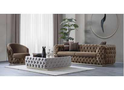 Designer Wohnzimmer set 3 + 1 Sitzer Möbel Luxus und Modernes set 2tlg