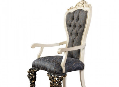 Klassischer Stuhl 1x Esszimmer Lehn Sessel Lounge Club mit Armlehnen Luxus Neu