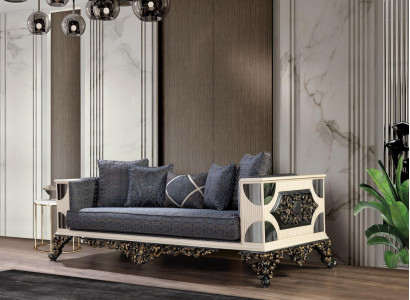 Luxus Sofa 3-Sitzer Stof Wohnzimmer Klassisch Design Sofas Polster Couchen Neu