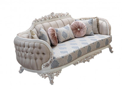 Chesterfield 3 Sitzer Designer Sofa Luxus Polster Sofas Couchen Stoff Textil Neu