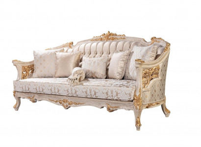 Chesterfield 3 Sitzer Designer Sofa Luxus Polster Sofas Couchen Stoff Textil Neu