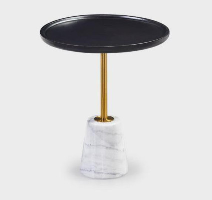 Moderner Schwarz-Weißer Nebentisch Wohnzimmer Ablagetische Beistelltisch Tisch