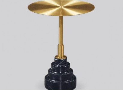 Beistelltisch Tisch Design Luxus Tische Möbel Edelstahl Runder Metall Gold