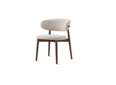 Esszimmerstuhl Stuhl Küchenstuhl Lehnstuhl Holz Stoff Modern Grau Stuhl