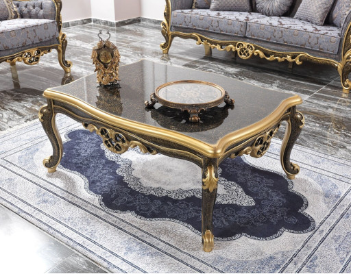 Chesterfield Sofagarnitur Polstersofa Sofa Blau Dreisitzer Sessel Set