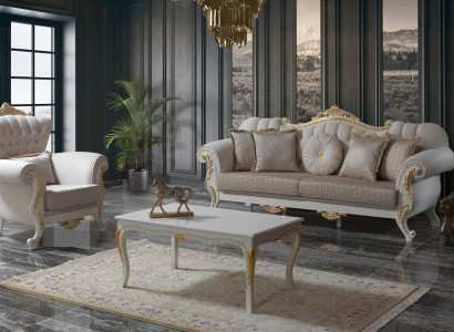 Garnitur Sofa Polstersofa Chesterfield Sofagarnitur Stoff Sofa Beige Sofas