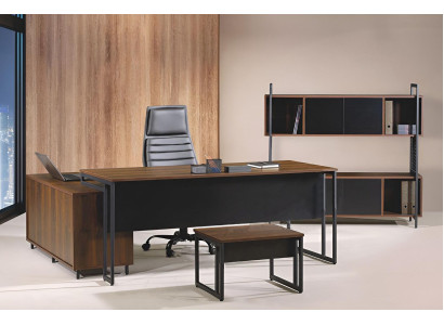 Büromöbel Komplettbüro Eckbürotisch Büro Bürotisch 3tlg Holz Braun