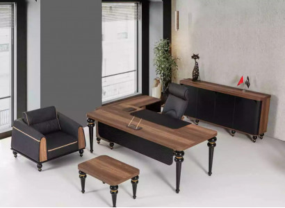 Luxus Schreibtisch Büro Set 4 tlg. Schrank Tisch Schreibtisch Couchtisch 3tlg