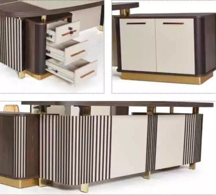 Moderne Arbeitszimmer Einrichtung Büromöbel Designer Office Möbel 3tlg