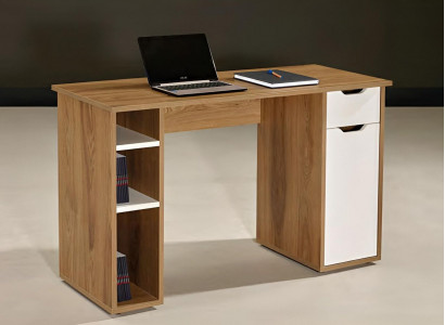 Schreibtisch Computertisch Büro Tisch Holz Braun Bürotisch Büromöbel