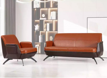Sofasitzgarnitur Zweisitzer Sessel Arbeitszimmermöbel Luxus Designer Büro