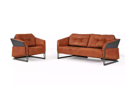 Moderne Sofagarnitur Arbeitszimmermöbel Dreisitzer Büro Sessel Textil 3+1