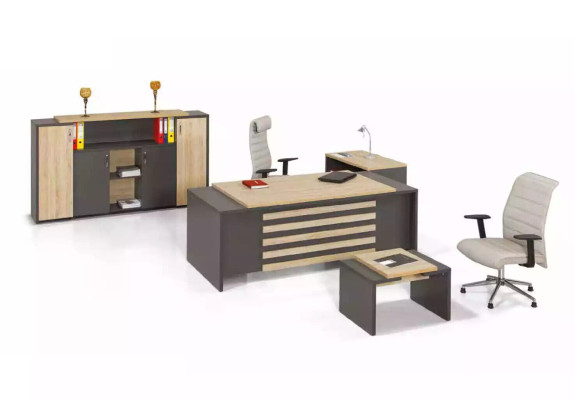 Büro Set Designer Arbeitszimmermöbel Büroschrank Schreibtisch Luxus 3tlg