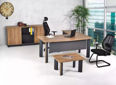 Büroeinrrichtung Schreibtisch Büromöbelkollektion Tisch Schrank Büro 3tlg