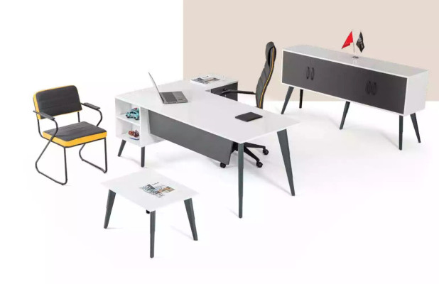 Weißer Eckschreibtisch Büroschrank Couchtische Büromöbel Einrichtung