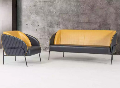 Modernes Luxus Sofa Set Zweisitzer Sessel Arbeitszimmer Design Möbel 2+1