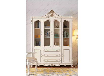 Weiß Bücherregal für Wohnzimmer klassische Möbel Luxusmöbel neu