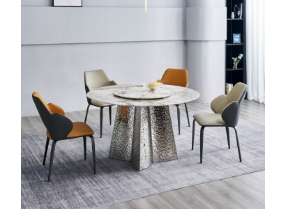 Moderne Essgruppe 6x Stühle Sitzgruppe Luxuriöser Esstisch 7tlg. Set