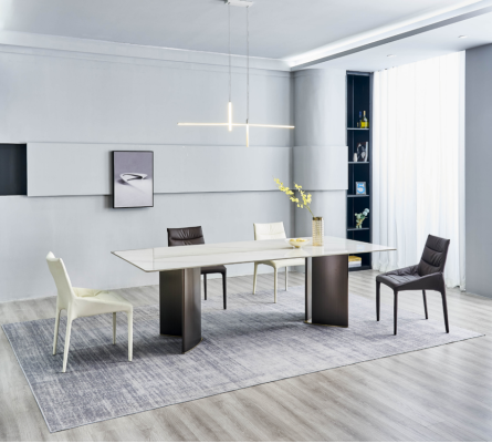 Esszimmergruppe Stilvoller Esstisch 6x Stühle Gruppe Holzgestell 7tlg