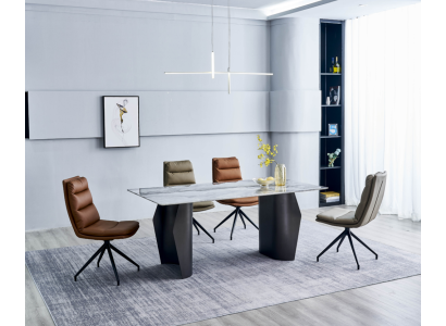 Esszimmer Set Esstisch 6x Stühle Polsterstühle Designer Luxus Möbel