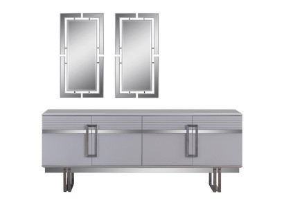 Neuheit Esszimmer Set Besteht aus 3tlg. Modern Anrichte und 2x Spiegel