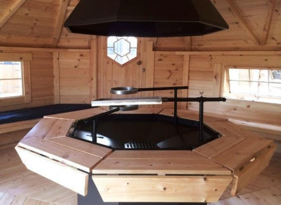 Metall Grill 8 Ecken mit umlaufendem Tisch Bausatz für Ihre bestehende Grillkota