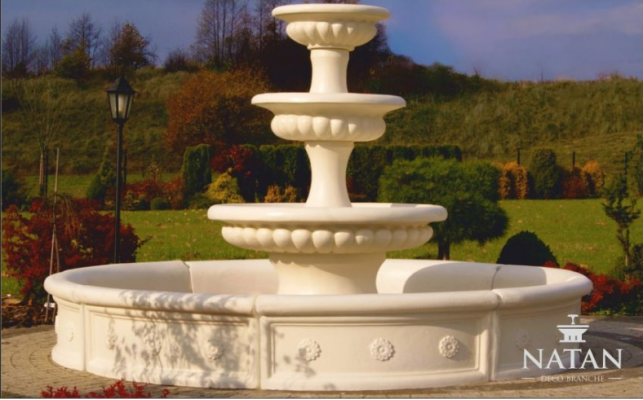 Becken für Zierbrunnen Skulptur Springbrunnen Brunnen Garten Fontaine Teich Neu