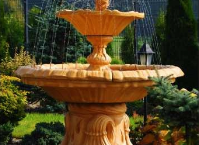 Springbrunnen Garten Teich Brunnen 190 cmSteinbrunnen Gartenbrunnen Fontaine Neu