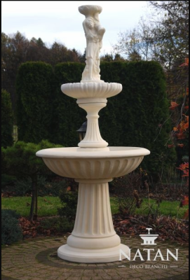 Zierbrunnen Springbrunnen 197cm Skulptur Brunnen Deko Garten Fontaine Teich Neu
