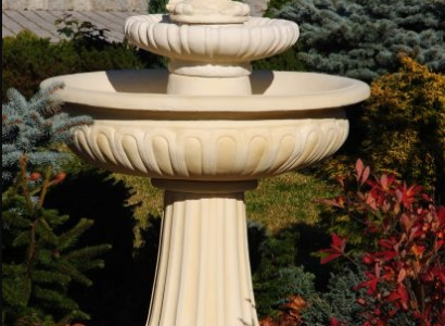 Springbrunnen Garten Teich Brunnen 138cm Steinbrunnen Gartenbrunnen Fontaine Neu