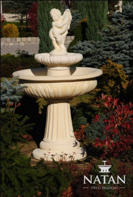 Springbrunnen Froschbrunnen Brunnen Gartenbrunnen Fontaine 154cm Steinbrunnen